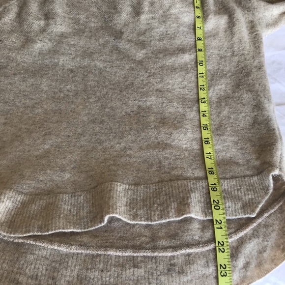 Knit by Note Chic Korean Asymmetrical Long Sleeve Sweater Wool Blend Beige Gray - Picture 12 of 16